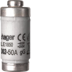 Hager D02 Fuse Link 50A 400V With Indicator - LE1850 [10 Pieces]
