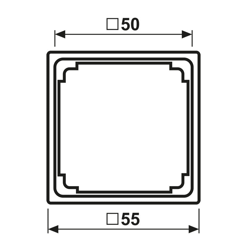 Jung A590ZWW 50x50mm Alpine White Mounting Frame - A590ZWW [2 Pieces]