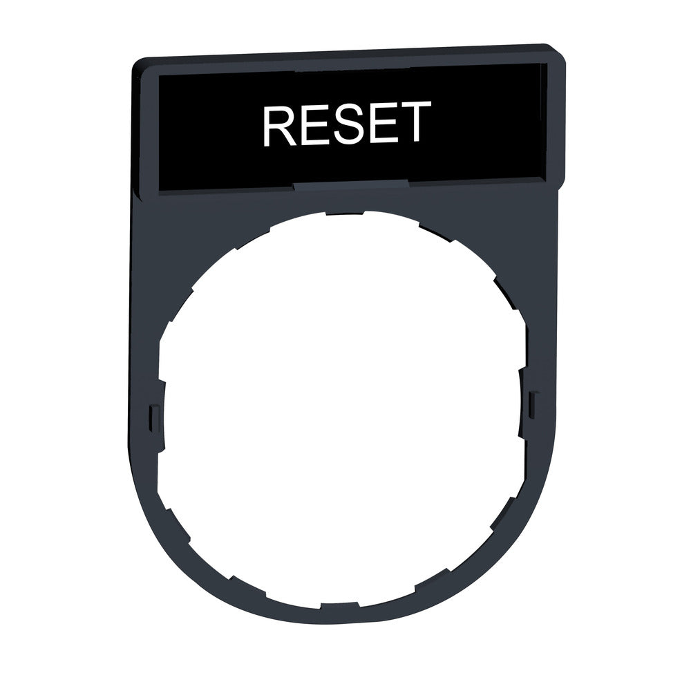 Harmony XB4 XB5 Reset Legend Plate 30x40mm - ZBY2322 [10 Pieces]