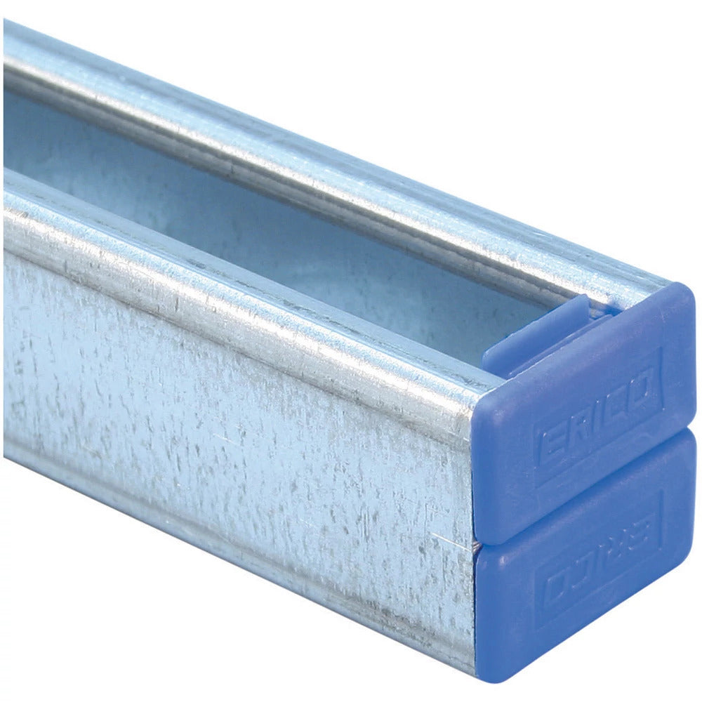 Tapa De Extremo De Canal De Soporte Azul 41x41mm - 313305 [5 Piezas]