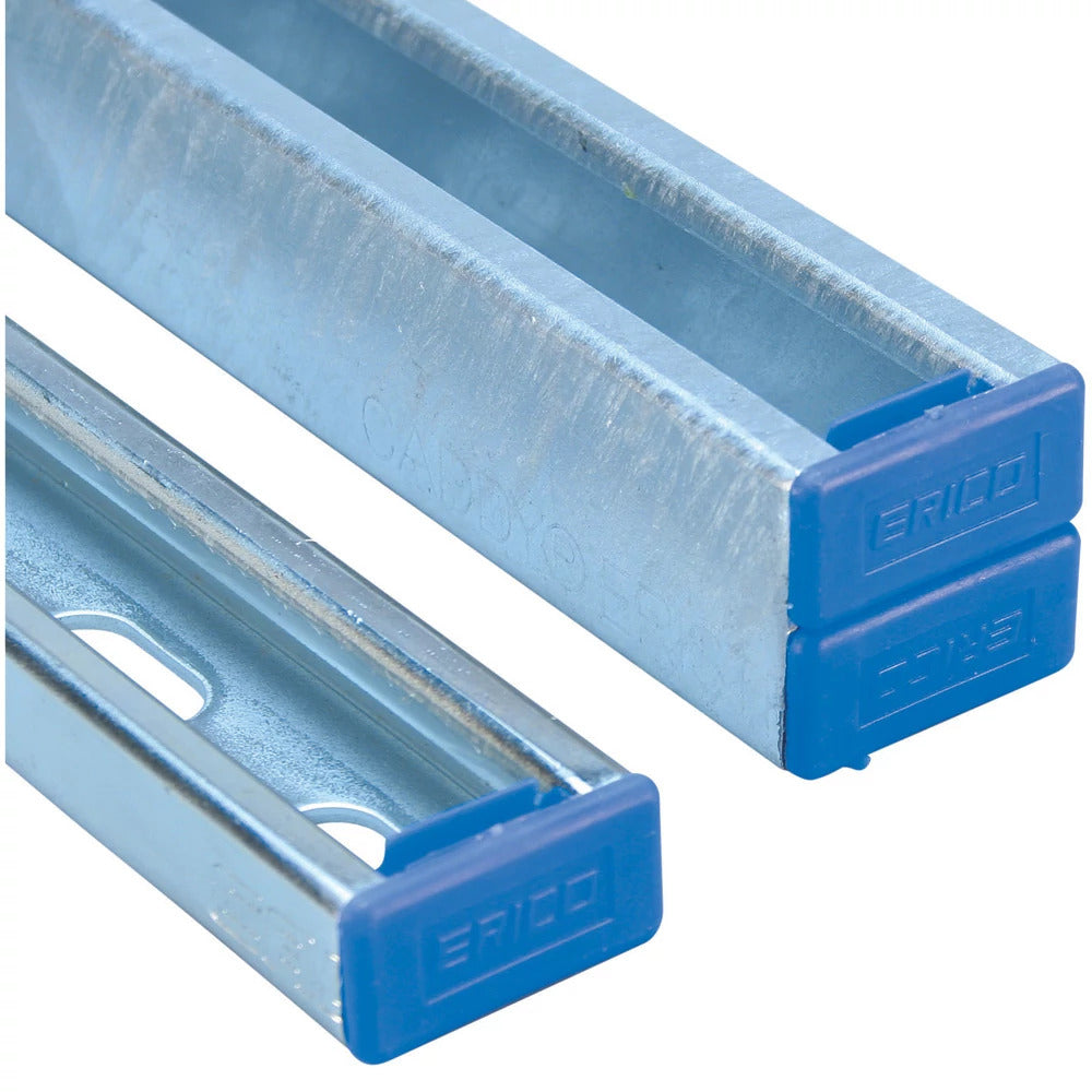 Tapa De Extremo De Canal De Soporte Azul 41x41mm - 313305 [5 Piezas]