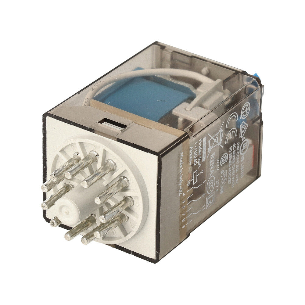 Relé Industrial Finder 3CO 10A 24VDC Con Pulsador De Prueba - 60.13.9.024.0040