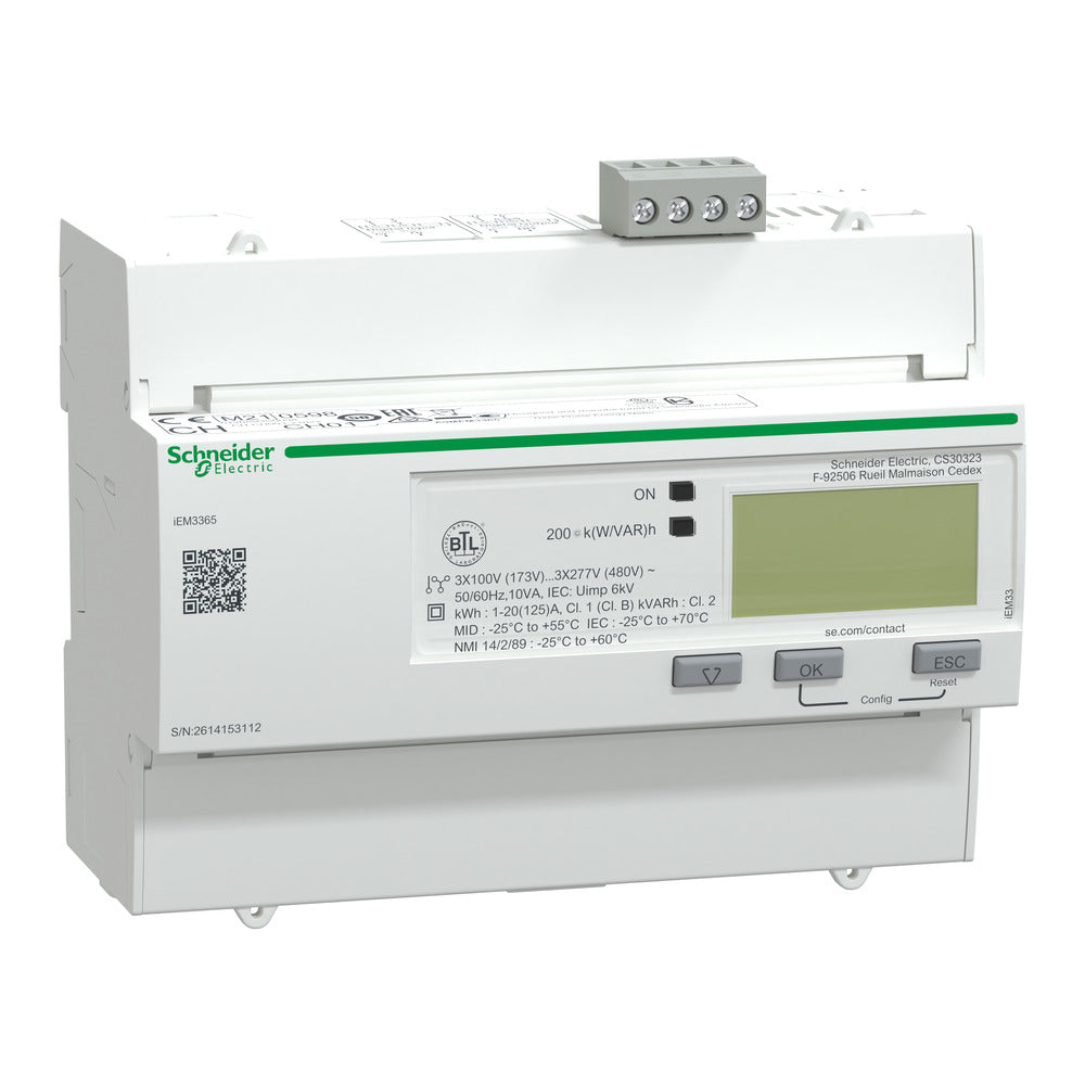 Schneider Electric Iem3365 125A Bacnet Medidor De Energía - A9Mem3365