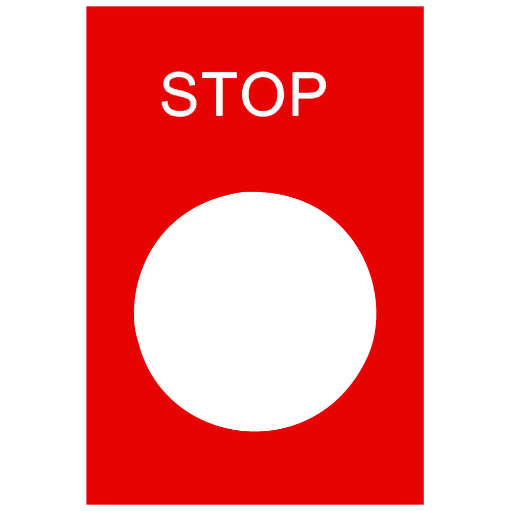 Harmony ZB2BY2304 Stop Label 30x40mm Red Black - ZB2BY2304 [5 Pieces]