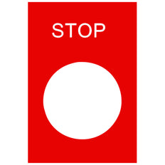 Harmony ZB2BY2304 Stop Label 30x40mm Red Black - ZB2BY2304 [5 Pieces]