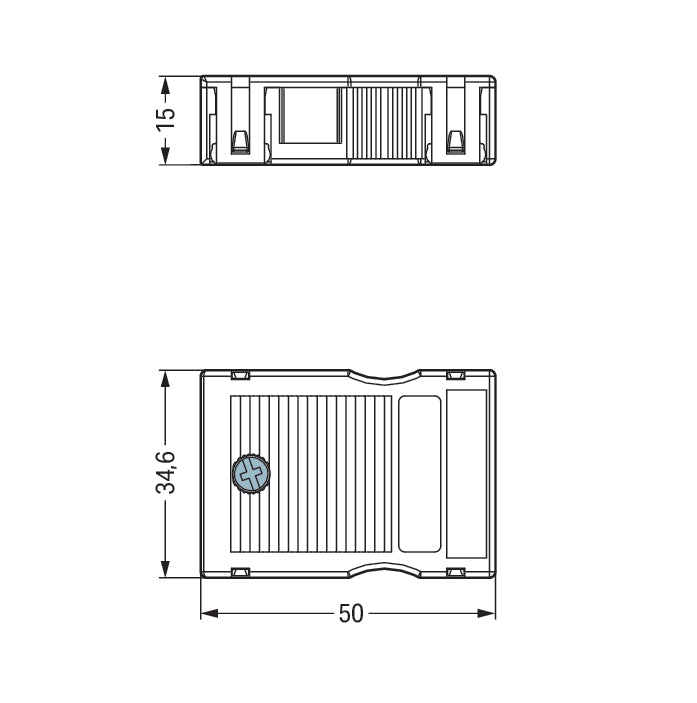 Wago Carcasa De Alivio De Tensión De 3 Polos Para Cables Dobles Negra - 770-503/023-000 [50 Piezas]