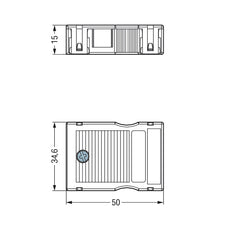 Wago Carcasa De Alivio De Tensión De 3 Polos Para Cables Dobles Negra - 770-503/023-000 [50 Piezas]