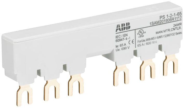 ABB 3-Phase Busbar MS116/132 65A With Auxiliary Switch - 1SAM201906R1112