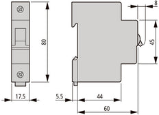 Eaton FAZ 40A Single Pole MCB C-Curve 15kA - 278565