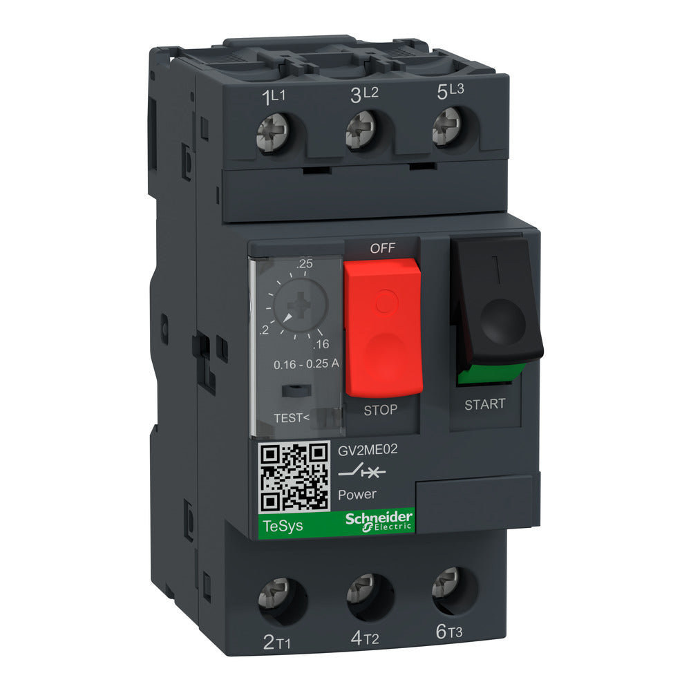 Schneider Electric GV2ME02 Motor Circuit Breaker 0.16-0.25A - GV2ME02