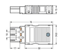 Conector Blanco WAGO De 3 Polos Con Carcasa De Alivio De Tensión - 770-133 [2 Piezas]