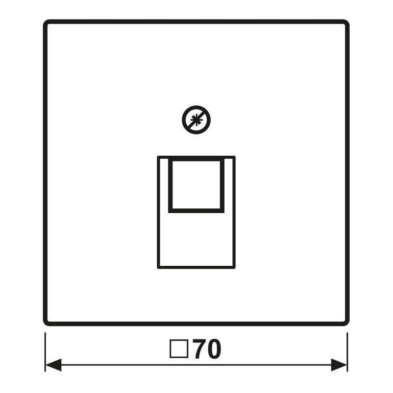 JUNG LS990 Toma De Red Única UAE Tapa Blanca - LS969-1UA