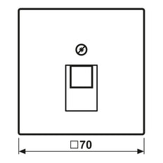 JUNG LS990 Toma De Red Única UAE Tapa Blanca - LS969-1UA