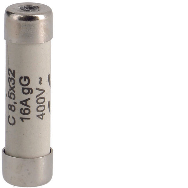 Fusible Cilíndrico Hager 16A 400V AC 8.5x32mm - L8532C16 [10 Piezas]