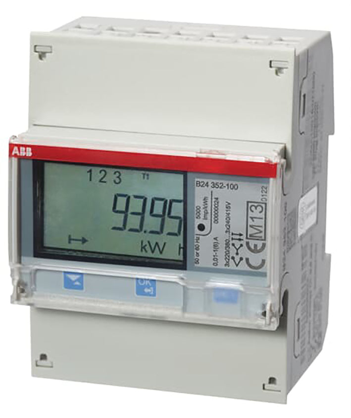 ABB Medidor De Energía Indirecto De 3 Fases 6A 230/400V AC - 2CMA100183R1000