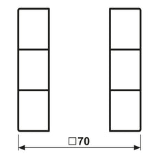 Jung Knx Panel De Pulsadores De 3 Botones Serie Ls Blanco Alpino - Ls503Tsaww
