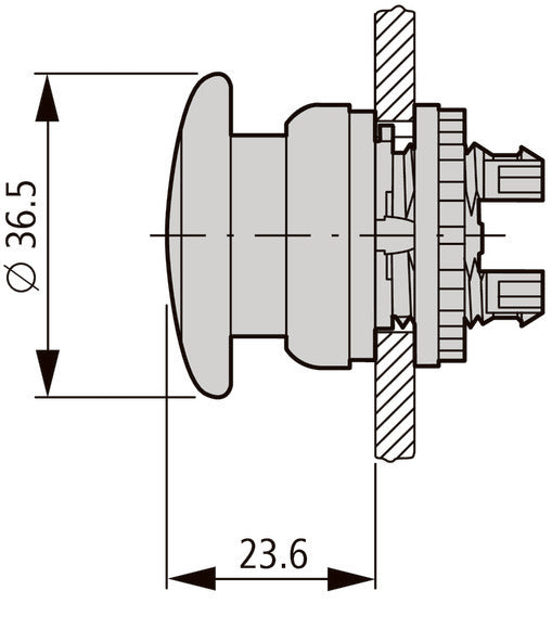 Eaton RMQ-Titan M22-DRP-R Emergency Mushroom Pushbutton - 216745 [5 Pieces]