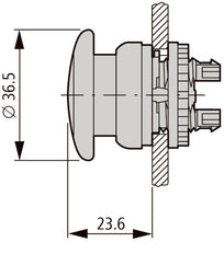 Eaton RMQ-Titan M22-DRP-R Emergency Mushroom Pushbutton - 216745 [5 Pieces]