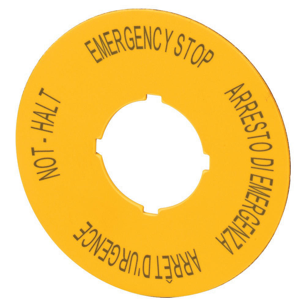 Eaton M22-XAK11 Emergency Stop Label 90mm - 121085