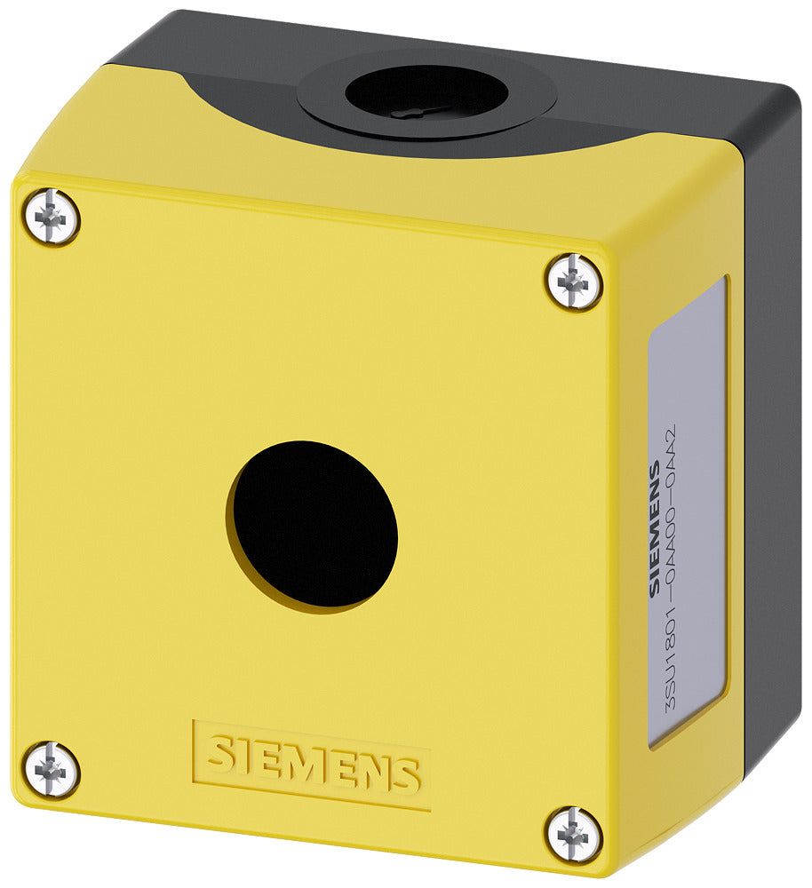 Siemens SIRIUS ACT Single Command Point Enclosure Yellow - 3SU18010AA000AA2