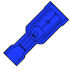Insulated Ring Terminal 4mm SuperPidg PVC Blue - 100430 [100 Pieces]