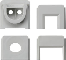 Gira Conjunto De Adaptadores De Entrada De Cable Doble Impermeable Montaje En Superficie - 000730 [2 Piezas]