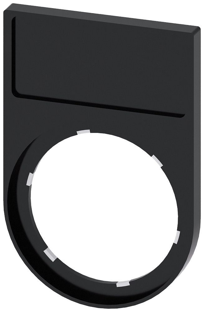 Siemens SIRIUS ACT Soporte De Etiqueta 12.5x27mm Negro - 3SU19000AG100AA0 [5 Piezas]