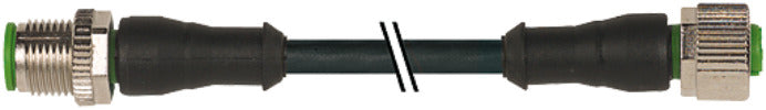 M12 Double-Ended Sensor Cable 5m PUR Black - 7000-40041-6350500