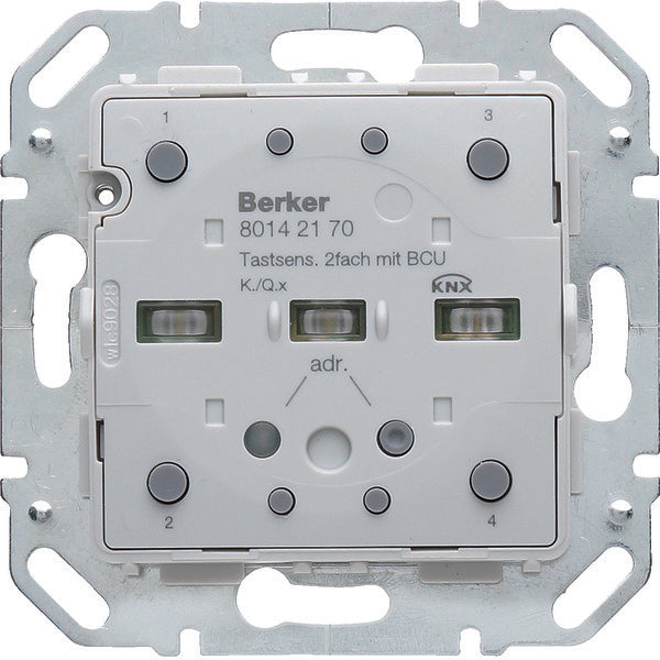 Hager 2 Gang Push Button Module With Bus Coupling Unit - 80142170