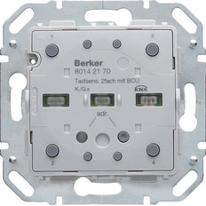 Hager 2 Gang Push Button Module With Bus Coupling Unit - 80142170