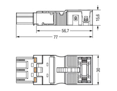 Conector De Alivio De Tensión De 3 Polos 4mm Negro - 770-213/035-000 [2 Piezas]