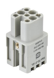 Han Quick Lock Inserto Femenino 7 Contactos 10A Plateado - 09210072732