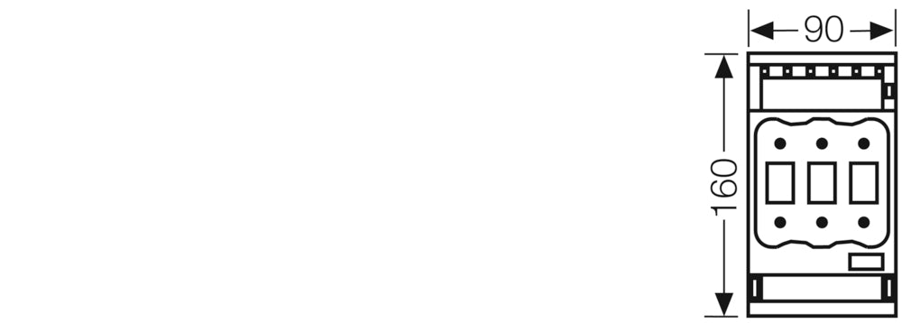 Hensel 3 Polos NH00C 125A Montaje En Riel Fusible Desconector - NH RT 00C