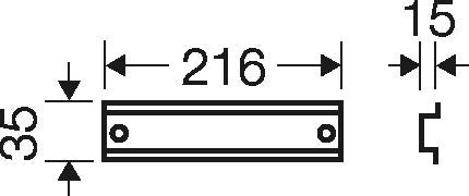 Hensel Enystar DIN Mounting Rail 216mm - FP TS 27