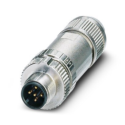 M12 5-Pin Shielded Universal Connector With Push Lock - 1424658
