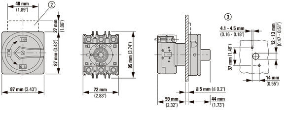 P3 Main Switch 30A 3 Pole Flush Mount With Lock - 237893