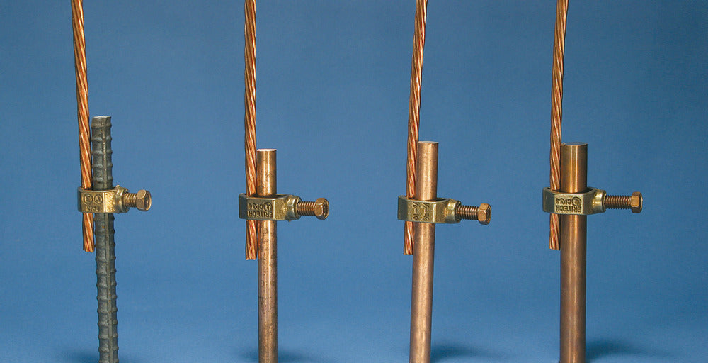 Abrazadera De Varilla De Tierra De Bronce 12.5mm Para Conductor De 50mm² - 158260