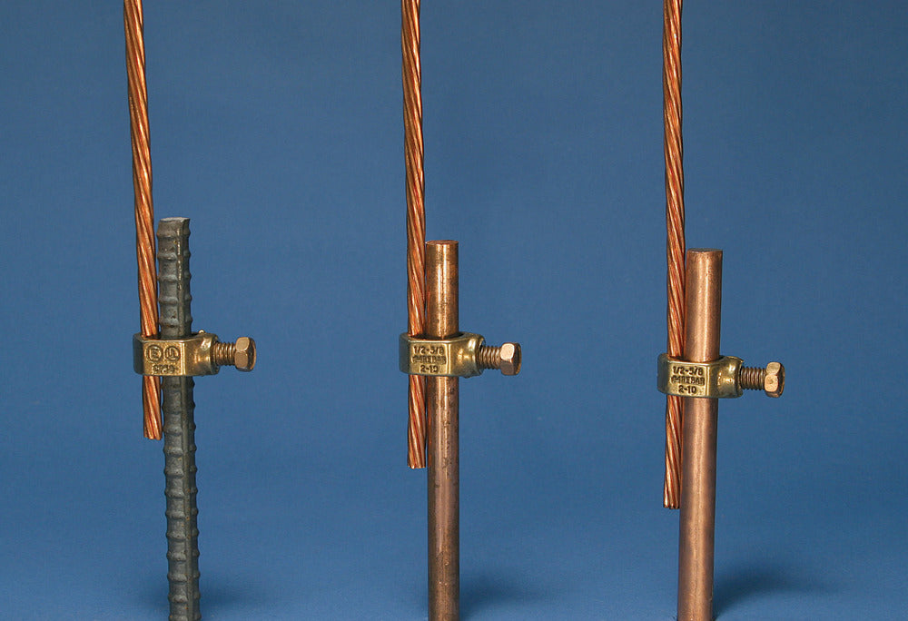 Bronze Ground Rod Clamp 3/8 Inch For Copper Bonded Rods - 158155