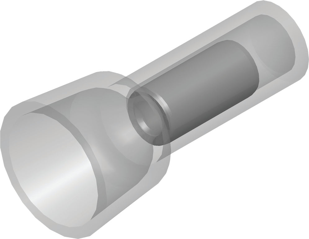 Insulated Copper End Connector 4.0-6.0mm² Transparent 100pk - CE130103 [100 Pieces]