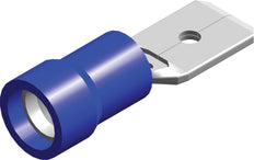 Insulated PVC Spade Connector Blue 1.5-2.5mm² - CE120205 [100 Pieces]