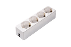 Martin Kaiser 4 Way Desktop Power Strip With Ground White - 541/KWS [2 Pieces]