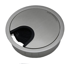Metal Desk Cable Grommet 80mm Stainless Steel Finish - 49.80.016