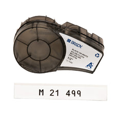 Brady M21 B499 Nylon Label Tape 12.7mm x 4.8m Black White - 110894