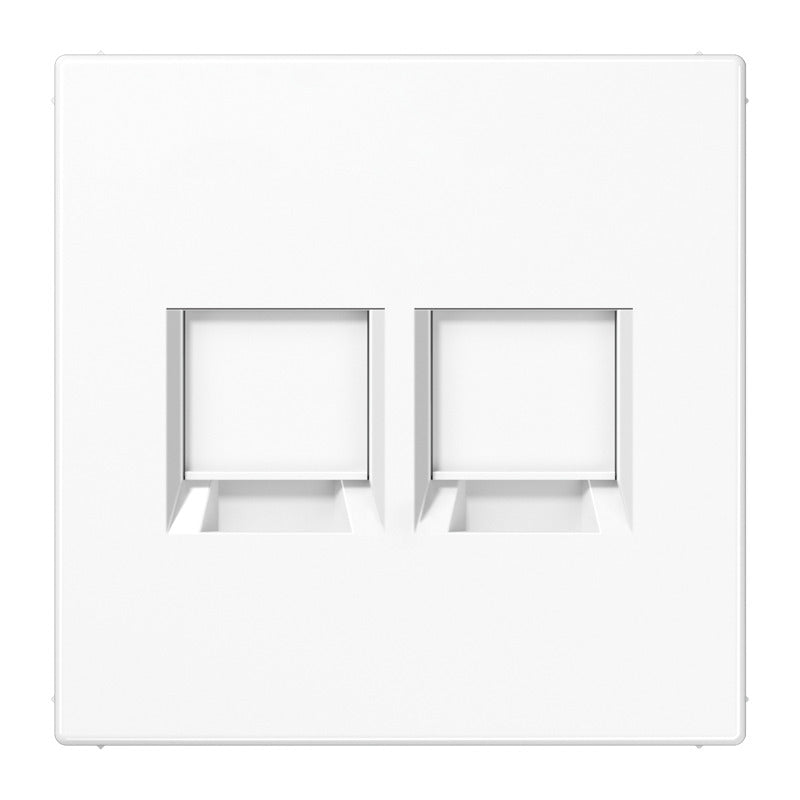 Jung LS990 Dual Modular Jack Cover Alpine White - LS1969-25WEWW