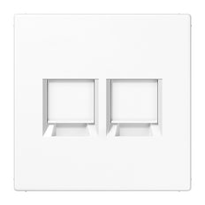 Jung LS990 Dual Modular Jack Cover Alpine White - LS1969-25WEWW