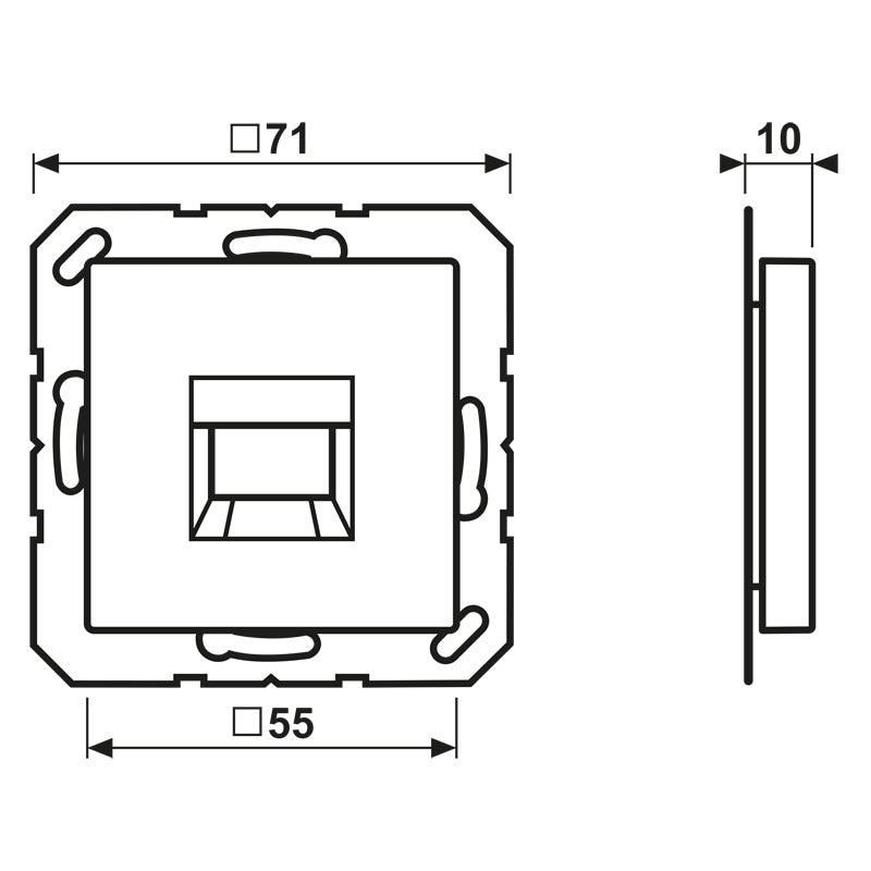 Jung A500 RJ45 Toma De Red Tapa Negra - A1569-1WESW | Tameson.es