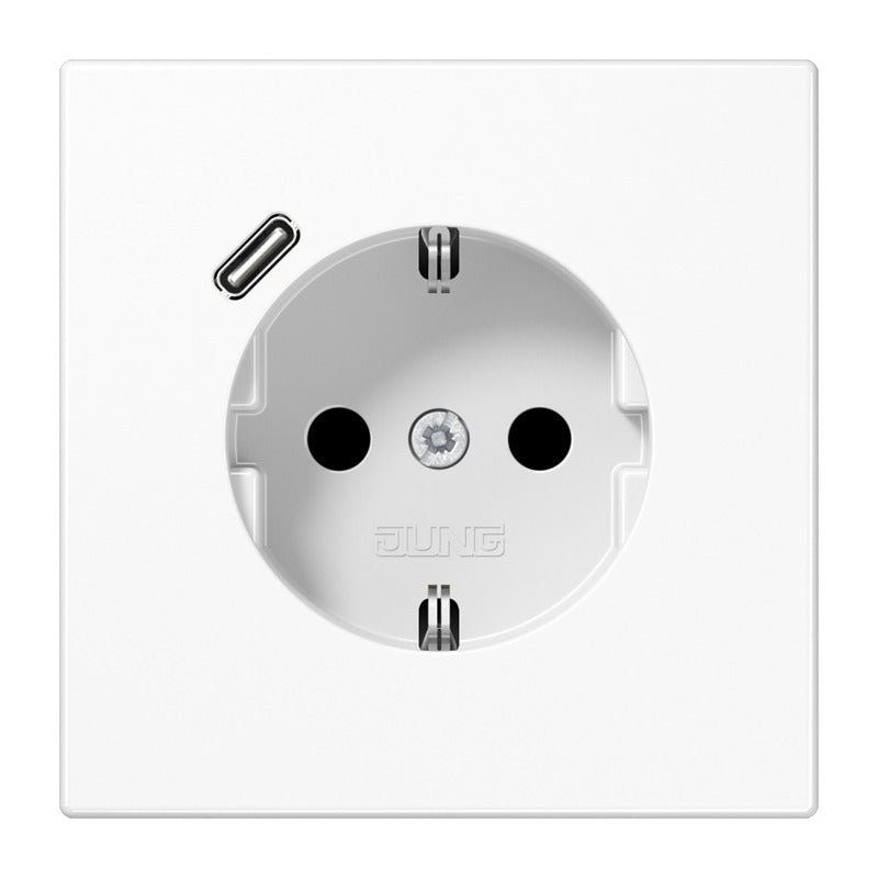 Jung LS990 Wall Socket With USB-C Quick Charge Port - LS1520-18CWW