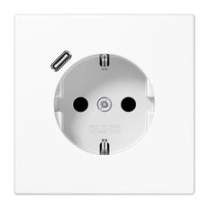 Jung LS990 Wall Socket With USB-C Quick Charge Port - LS1520-18CWW