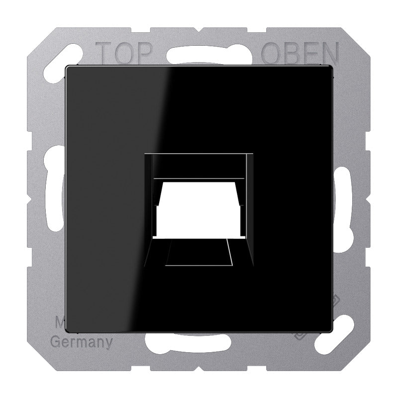 Jung A500 RJ45 Network Jack Cover Plate Black - A1569-1WESW
