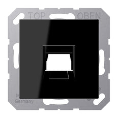 Jung A500 RJ45 Network Jack Cover Plate Black - A1569-1WESW